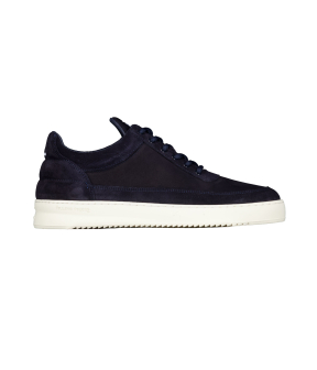 Filling Pieces 122610300353 Sneakers Donkerblauw Low Top Suede Grain