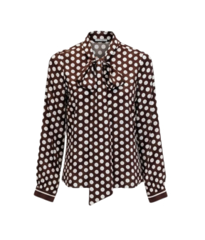 Herzen's Angelegenheit Bluse Mit Schleife Blouses Donkerbruin 25263-6056