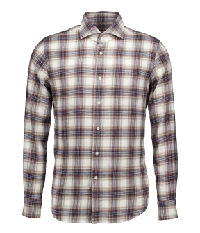 Xacus Washed Shirt Lange Mouw Overhemden Bruin 721ml/31306