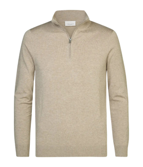 Profuomo Pullover Halfzip Pullovers Beige Pp2j00010