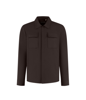 Duquezzi Cesare Wool Blend Overshirts Donkerbruin Dqa50026067