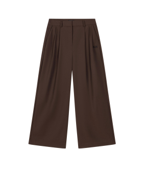 Alix The Label Ladies Woven Wide Leg Pants Pantalons Donkerbruin 2608136875