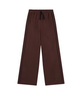 Alix The Label Ladies Knitted Piping Pants Pantalons Donkerbruin 2608160938