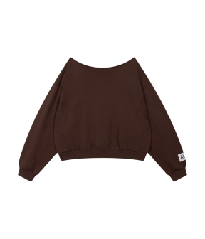 Alix The Label Ladies Knitted Badwing Sweater Sweaters Donkerbruin 2608850944