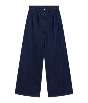 Alix The Label Ladies Woven Wide Leg Denim Pants Pantalons Blauw 2608198902