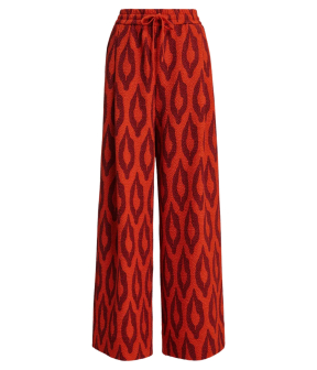 Essentiel Antwerp Wide Leg Pants Pantalons Rood Kontent
