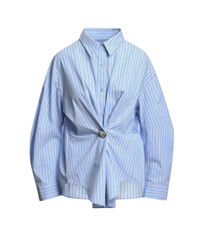 Essentiel Antwerp Oversized Shirt Blouses Lichtblauw Kreative