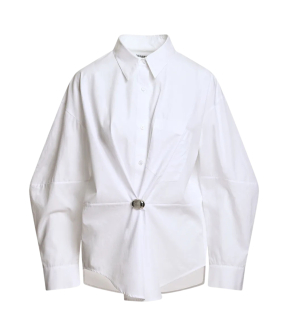 Essentiel Antwerp Oversized Shirt Blouses Wit Kreative