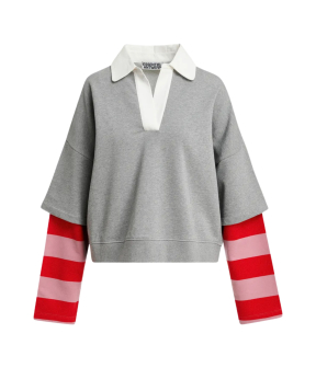 Essentiel Antwerp Polo Sweatshirt Polos Lichtgrijs Kantelou