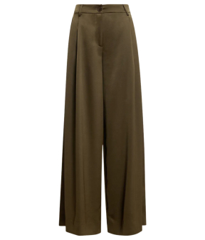 Essentiel Antwerp Wide Leg Pants Pantalons Groen Katerina