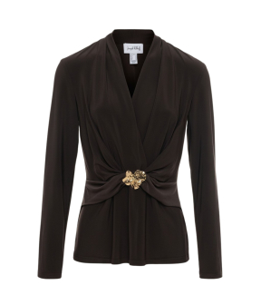 Joseph Ribkoff 263004 Tops Donkerbruin 263004