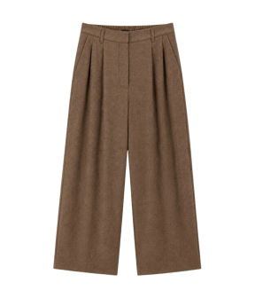 Zenggi Soft Flannel Jade Elastic Pantalons Taupe Y05-1028 3031