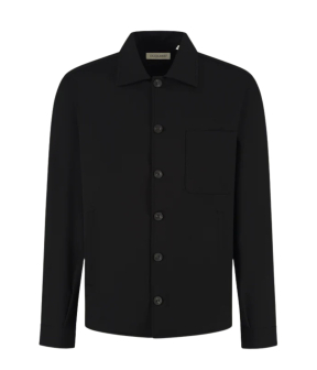 Duquezzi Wool Blend Overshirt Overshirts Zwart Dqa50026007