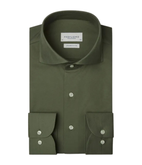 Profuomo X-cutaway Sf Lange Mouw Overhemden Groen Ppxh30021