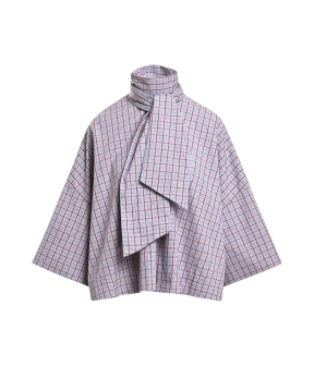 Essentiel Antwerp Pussy Bow Tie Top Tops Blauw Kefir