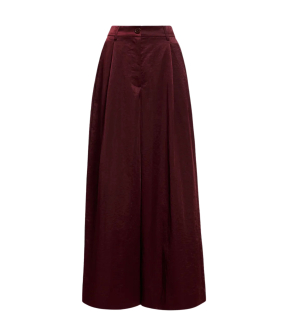 Essentiel Antwerp Wide Leg Pants Pantalons Bordeaux Karmen