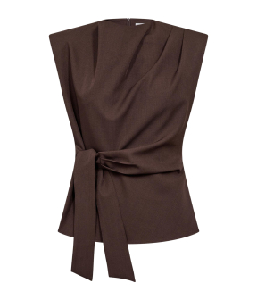 Co Couture Lunacc Tops Donkerbruin 500314
