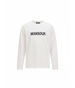 Mansour Monogram Ls Longsleeves Off White Monogram Ls