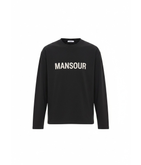 Mansour Monogram Large Ls Longsleeves Zwart Monogram Large Ls