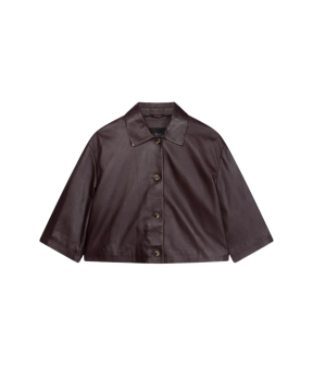 Studio Ar Hollis Leren Jassen Aubergine 015l266006.01