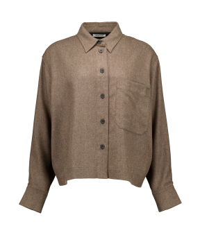Zenggi Soft Flannel Blouses Taupe Y04-1007 3031