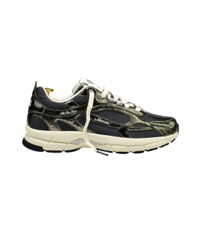 Mercer The Re-run Cracked Sneakers Groen Me263006