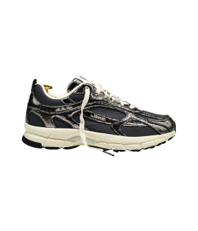 Mercer The Re-run Cracked Sneakers Anthraciet Me263006