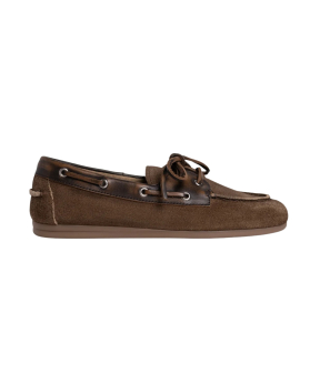 Posa Pw257 Loafers Bruin Boat Loafer Brushed - Suede/leather