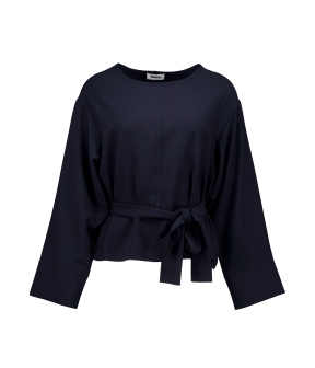 Zenggi Jap Crepe Tops Donkerblauw Y04-1017 3034
