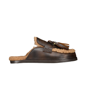 Posa Pw241 Loafers Donkerbruin Ranch Tassel Mule - Leather
