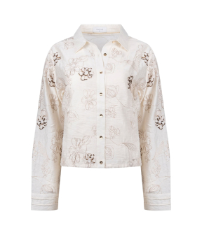 Nukus Aaliya Blouse Embroidery Blouses Off White Nkf02152