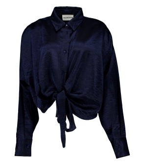 Femmes Du Sud Bs-0021 Blouses Donkerblauw Allison Satin