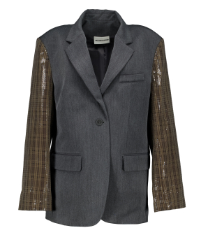 Femmes Du Sud Bl-0007 Blazers Donkergrijs Cher Sequins