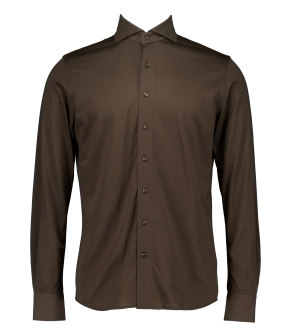 Profuomo  Lange Mouw Overhemden Bruin Ppwh30026
