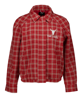 Alix The Label Ladies Woven Checked Bomber Bomberjacks Rood 2602451522