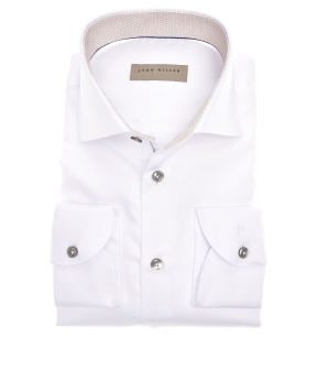 John Miller Tailored Fit Lange Mouw Overhemden Wit 5140522-910-630-230