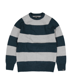 Butcher Of Blue Edmund Stripe Crew Truien Donkerblauw M2426018