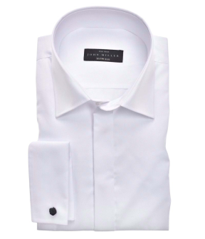 John Miller Slim Fit Lange Mouw Overhemden Wit 5345518-910