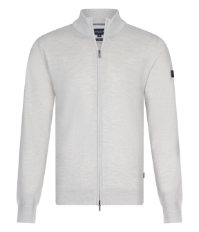 Cavallaro Merino Full Zip Cardigan Vesten Creme 119245003