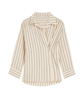 Summum Blouse Adjustable Chenille Stripe  Ecru 2s3455-12374
