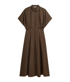 Summum Dress Button Down Light Twill Jurken Donkerbruin 5s1665-12494