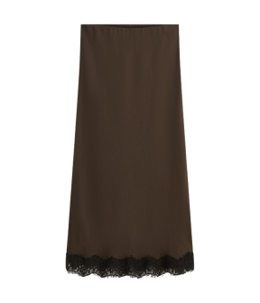 Summum Skirt Light Twill Rokken Donkerbruin 6s1361-12494
