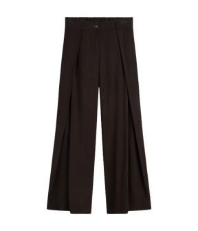 Summum Trousers Viscose Twill Pantalons Donkerbruin 4s3022-12483