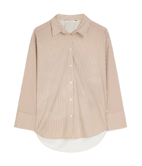 Summum Blouse Big Flower Viscose  Bruin 2s3464-12384