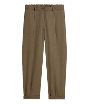 Summum Trousers Barrel Fit Twill Melange Pantalons Taupe 4s3041-12481
