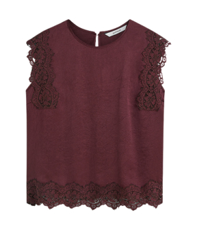 Summum Top Sleeveless Silky Casual Tops Bordeaux 2s3542-12493