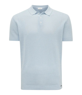 Gentiluomo Polo 3 Buttons Ss Polos Lichtblauw K4219-282