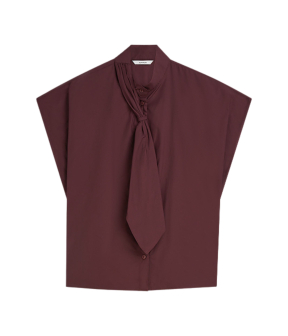 Summum Top Taft Light Blouses Bordeaux 2s3526-12259