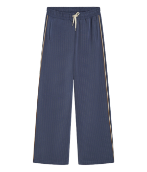 Summum Trouser Pinstripe Scuba  Donkerblauw 4s2923-30716