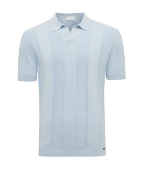Gentiluomo Polo No Buttons Ss Polos Lichtblauw K4201-282